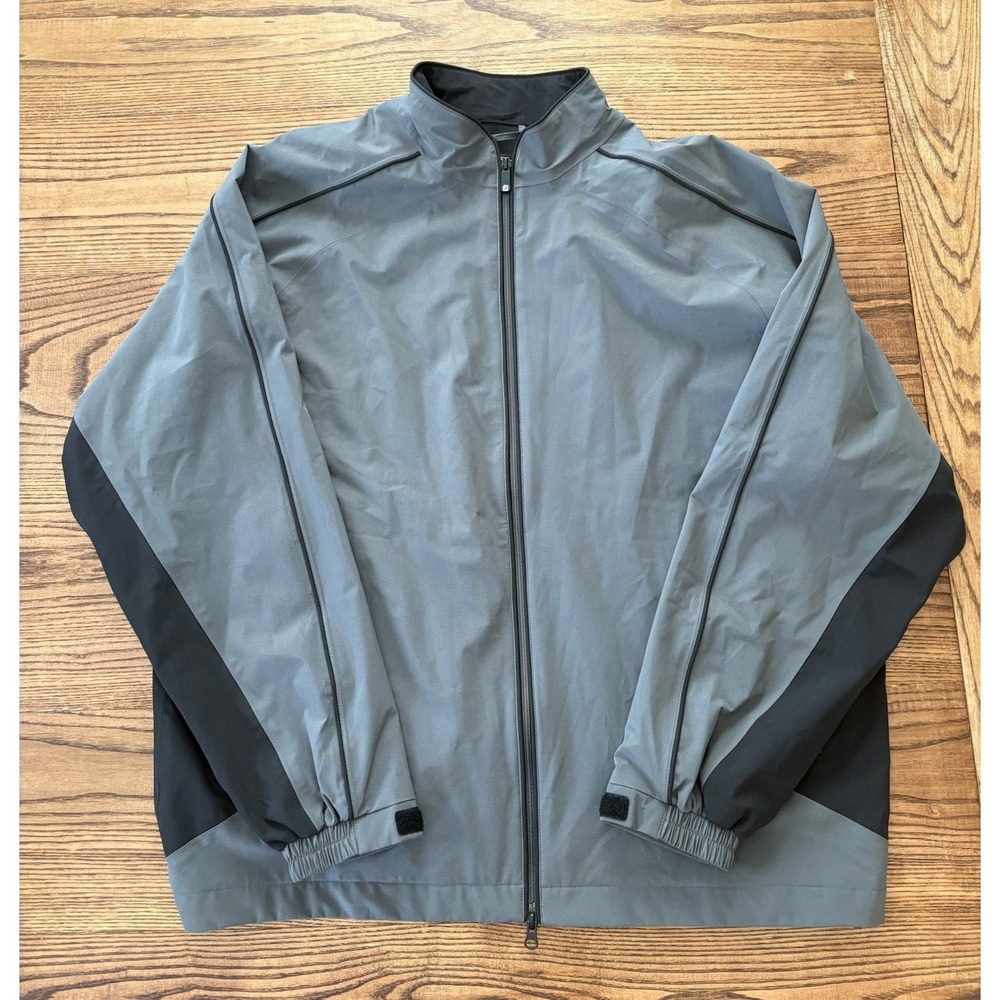 FootJoy FJ Men's 2XL Grey/Black Tour Collection Full Zip Long Sleeve Jacket